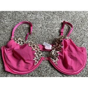 Victoria's Secret Women's Very Sexy Full Coverage Unlined Bra Pink Leopard 36D